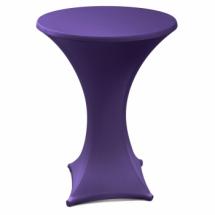 Housse extensible Violette pour table mange-debout  Ø 60 cm