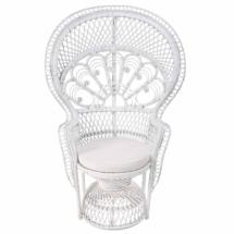 Fauteuil Emmanuelle en Rotin Blanc 